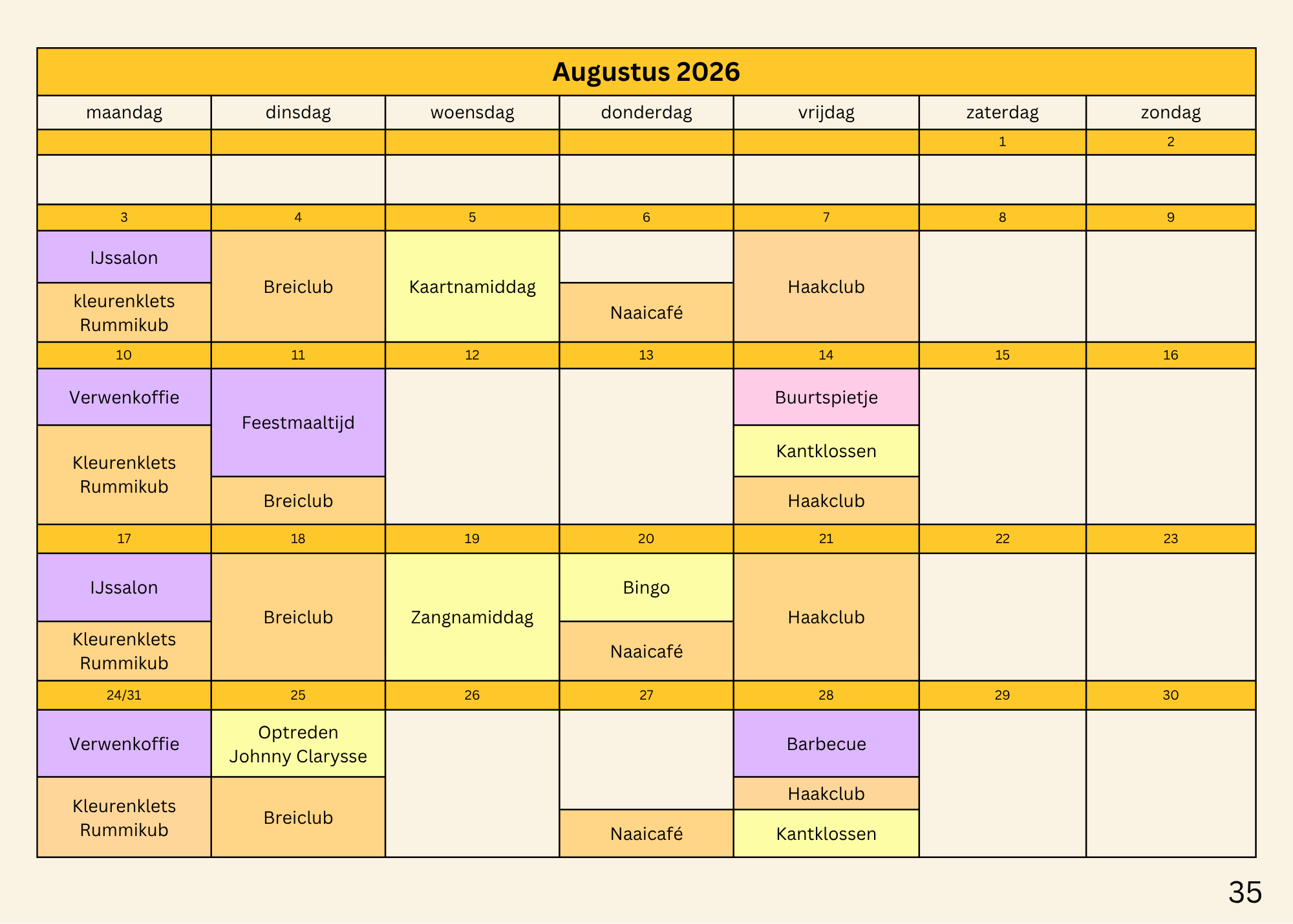 Kalender De Spie Aug Kalender De Spie Aug