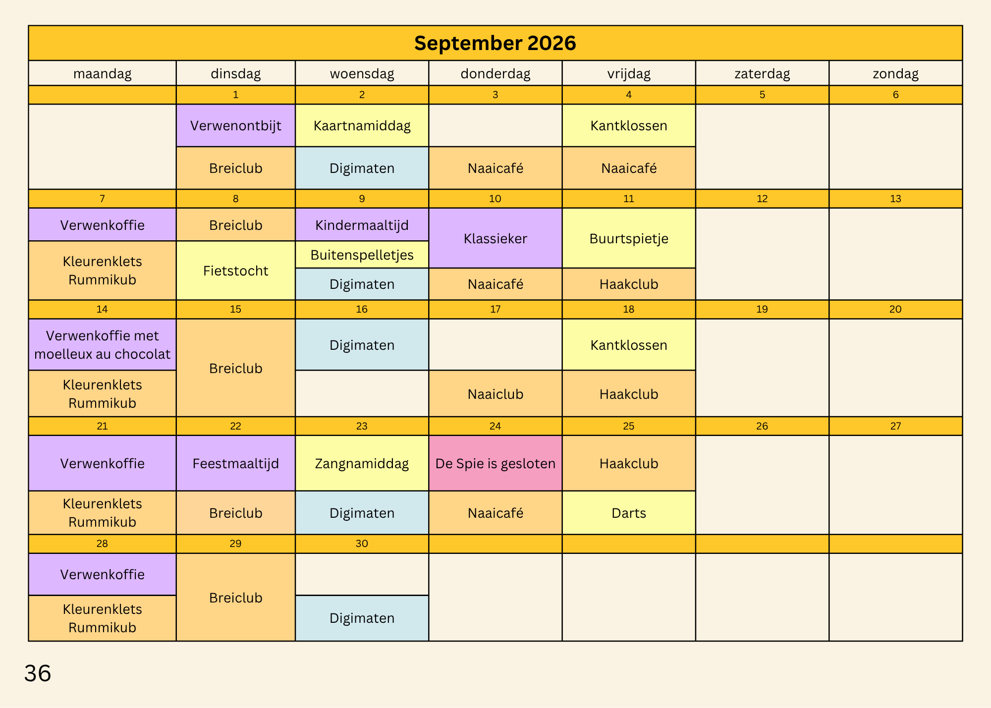Kalender De Spie Sept Kalender De Spie Sept