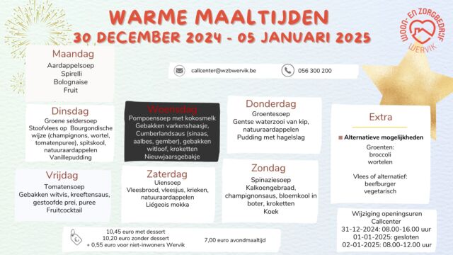 Laatste menu van 2024!