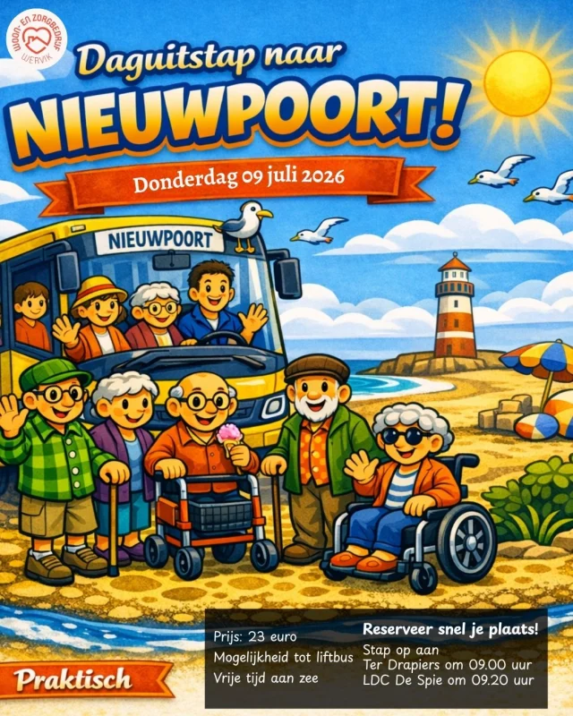 Heb je de zonnecrème al gevonden, want wij gaan naar zee. Ga je mee?